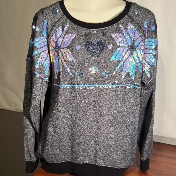PINK Victoria's Secret Tops - PINK, Victoria Secret, iridescent sweatshirt, XS, oversized